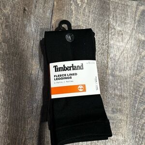 Timberland Black Fleece Lined Leggings
